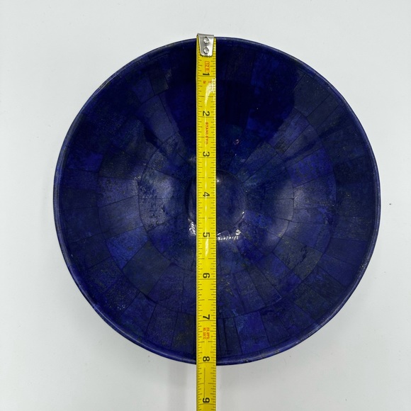 Lapis Lazuli, 8in Bowls. Natural Geniune Lapis Gemstone Mosaic - Picture 10 of 13